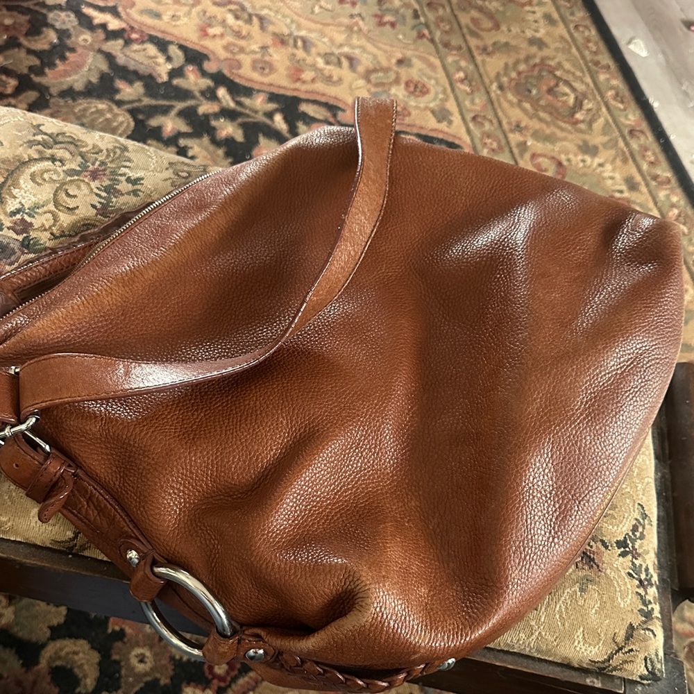 Banana Republic Leather hobo slouchy Shoulder Bag in Brown - Picture 14 of 14